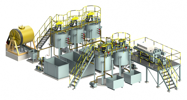 Small Scale Relocatable Modular Batch Gold Cyanide Leaching-Zinc Powder Displacement Plant