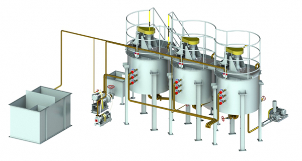 Cyaniding washing tank